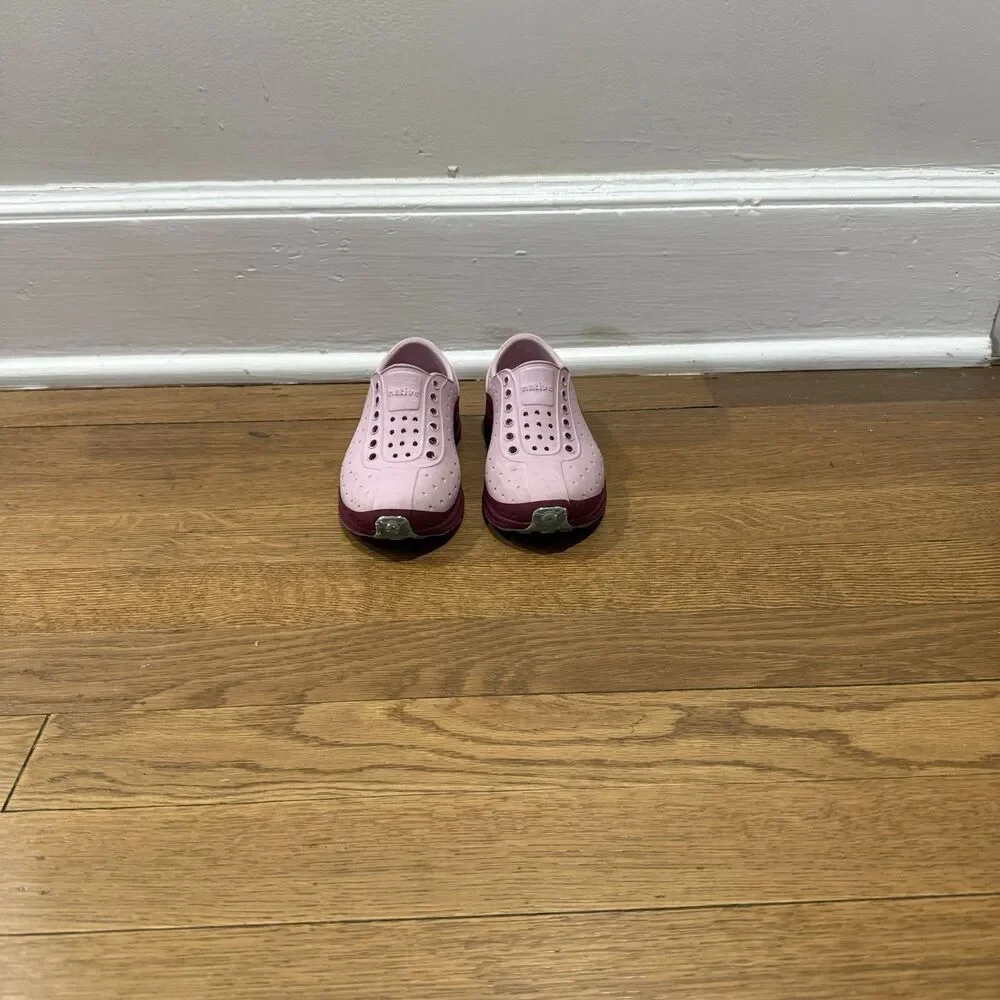 Native Robbie Roam Pink Burgundy Maroon Slip-On Casual Shoes Sz 10